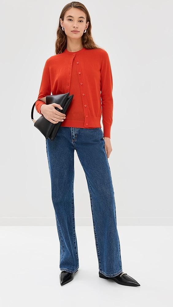 Tibi Skinlike Mercerized Wool Shrunken Cardigan | Shopbop Product Image