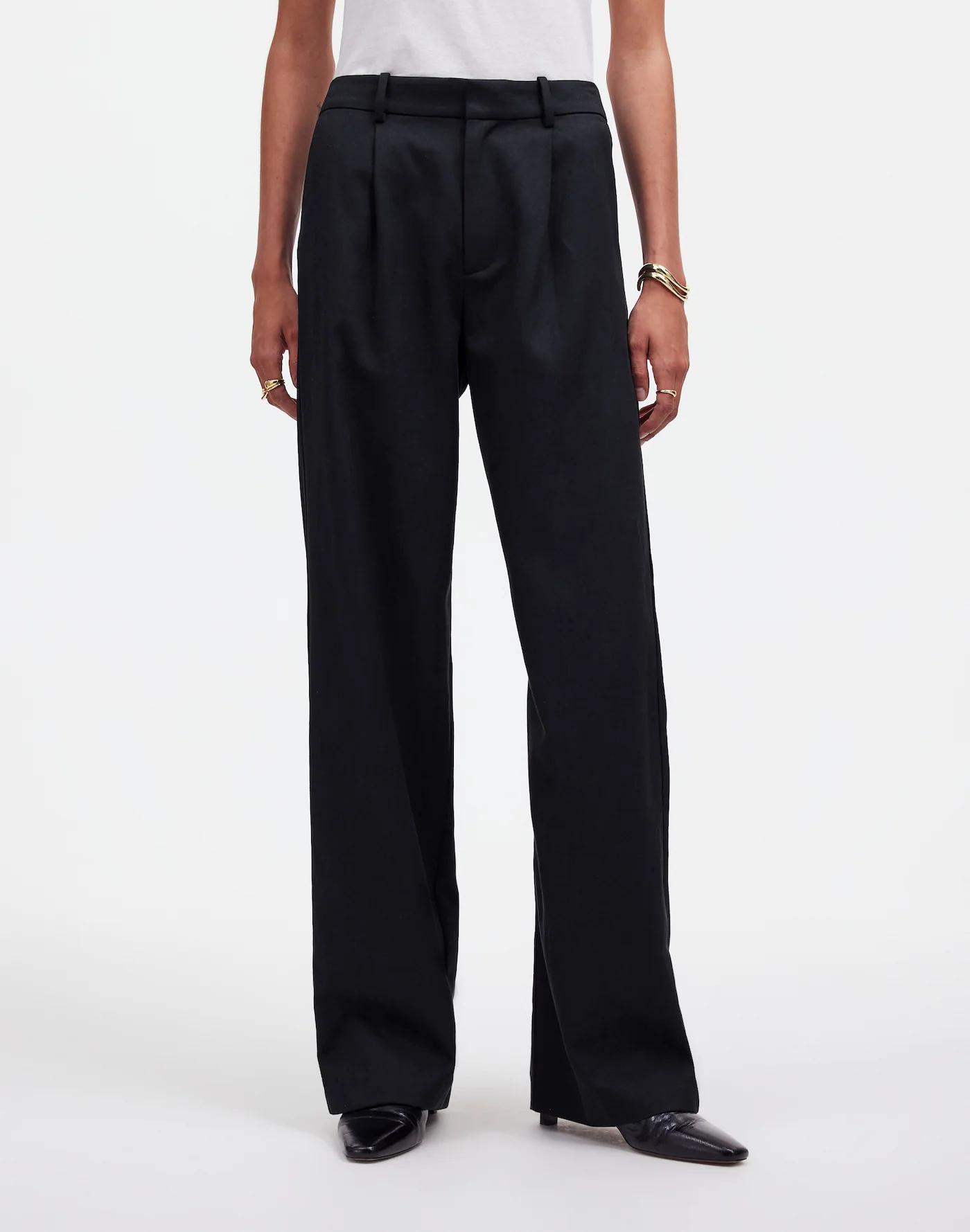 Tall Slouchy Straight Pants in Drapey Twill Product Image