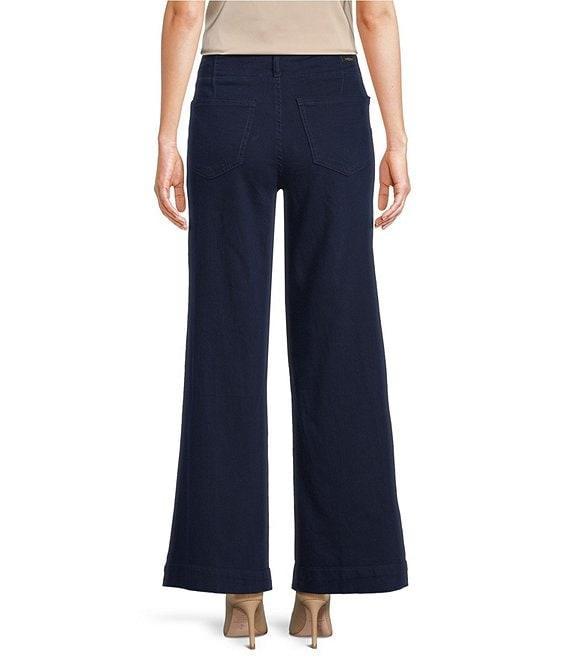 Liverpool Los Angeles Petite Size Hannah Soft Denim Mid Rise Wide Leg Utility Pants Product Image
