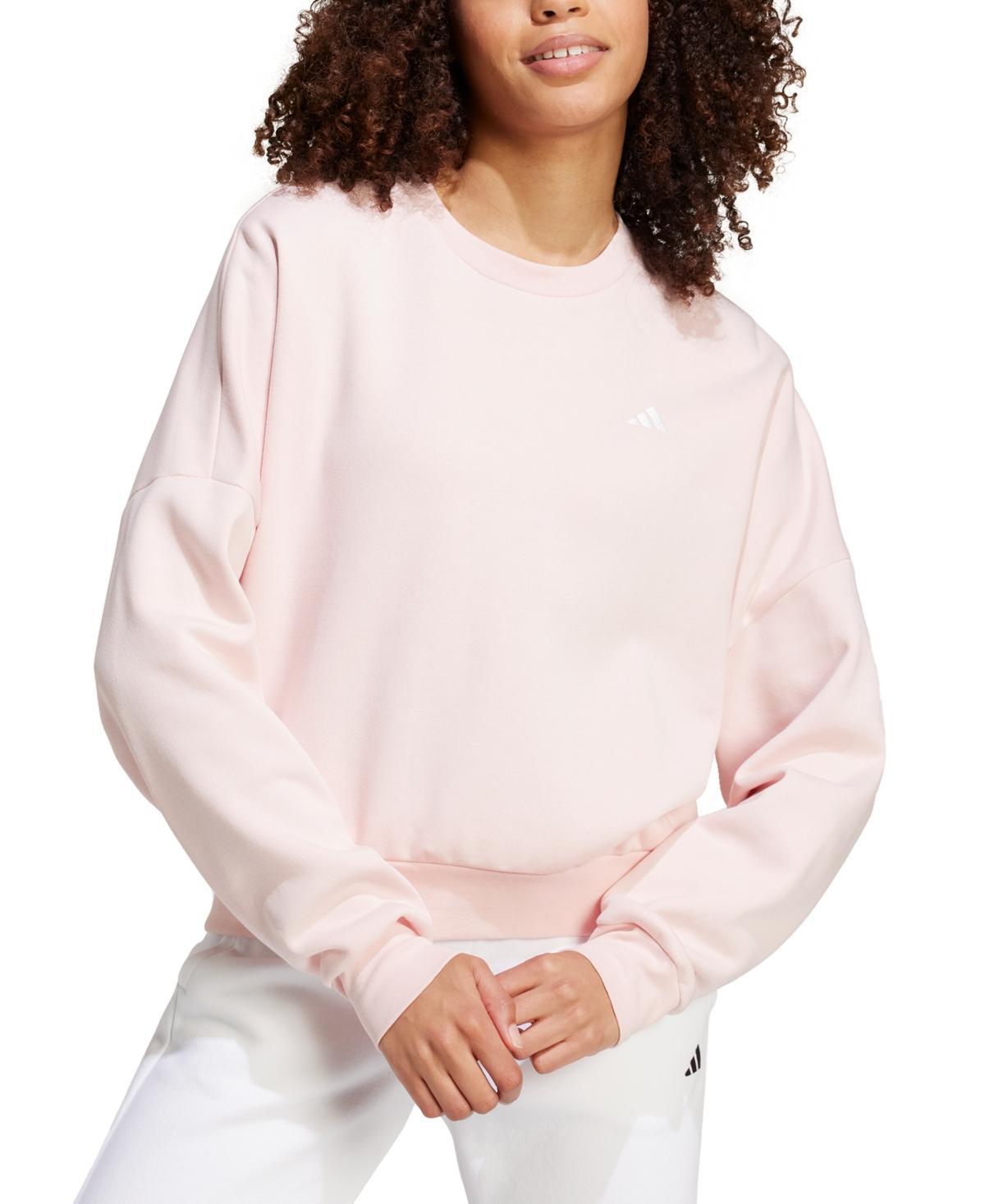 Women's adidas Essentials Feel Cozy Sportswear Sweatshirt, Size: Large, Black Product Image