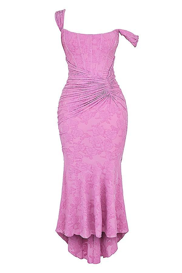 Cesca Rose Pink Floral Maxi Dress Product Image