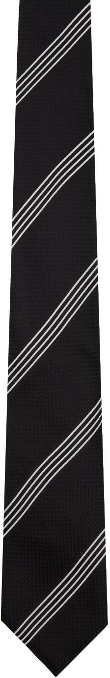 TOM FORD Men's Stripe Silk Tie In Black Product Image