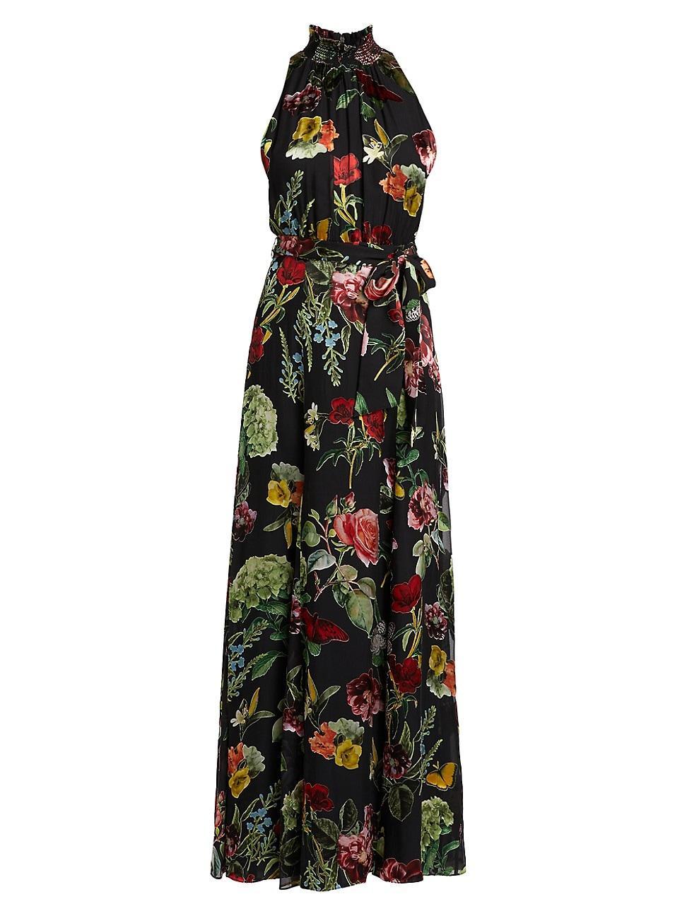 Womens Dita Floral Halter Gown Product Image