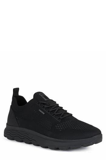 GEOX Men's Spherica Knit Low Top Sneakers In Black Product Image