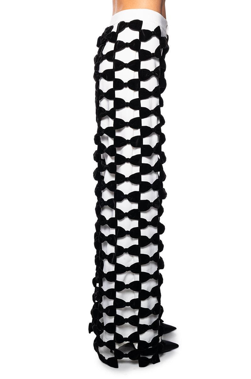 OPAL ALL OVER BOW DETAIL WIDE LEG PANT Product Image