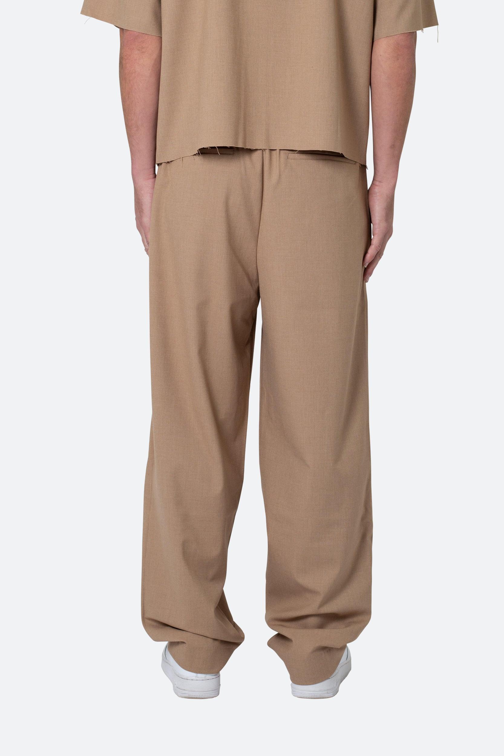 Baggy Trouser Pants - Khaki Product Image
