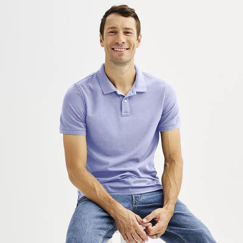 Men's Adaptive Sonoma Goods For Life® Easy Dressing Pique Polo, Size: XXL, Scott Blue Product Image