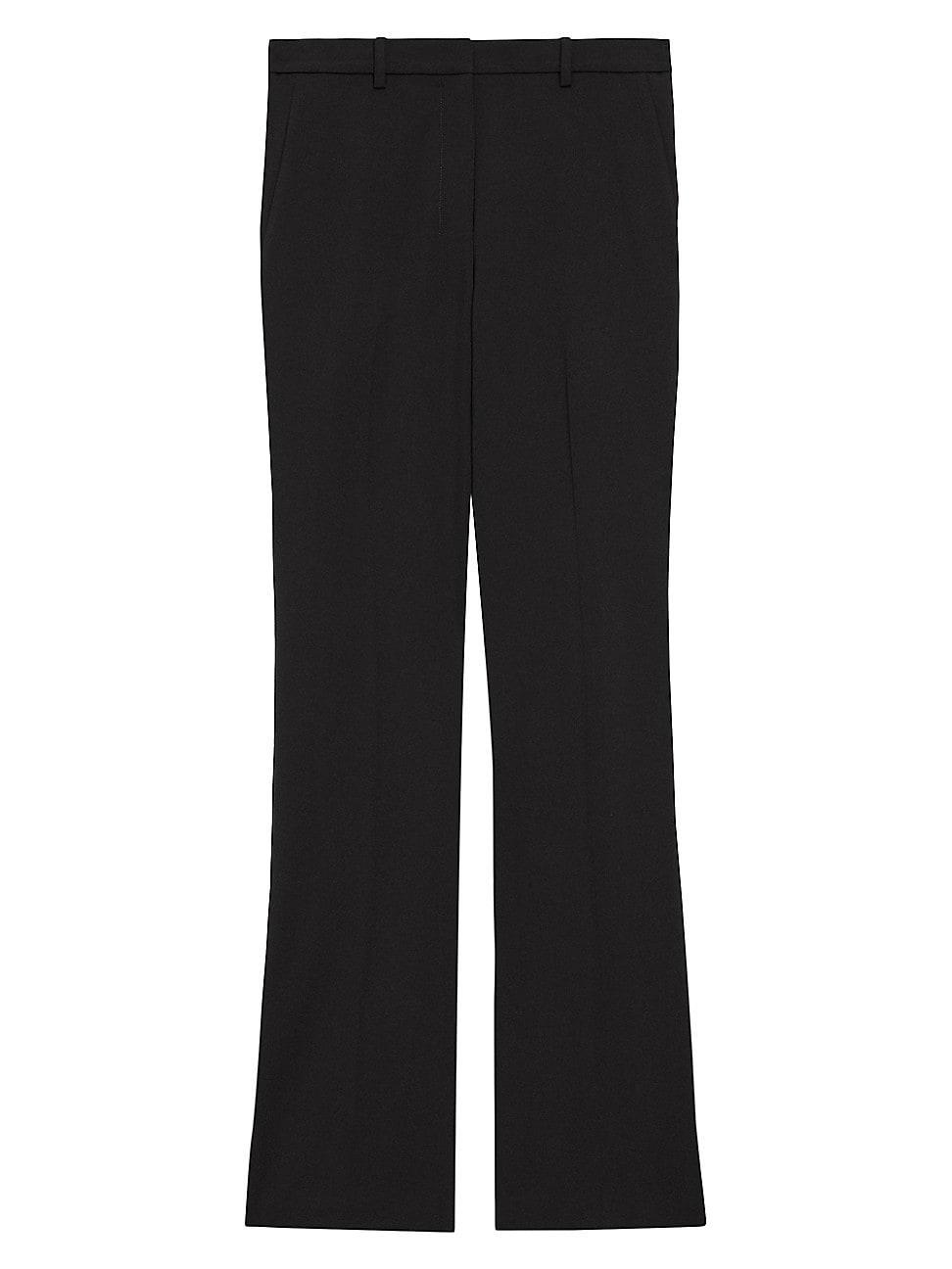 Womens Stretch Wool Straight Full-Length Trousers Product Image