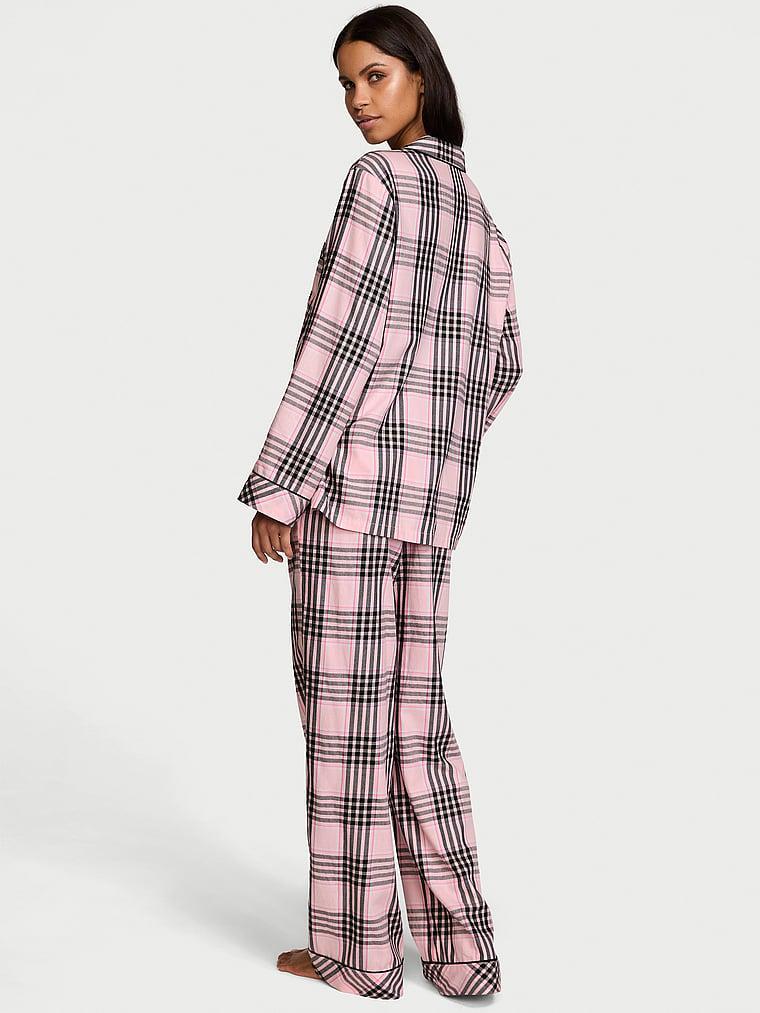 Flannel Popover Long Pajama Set Product Image