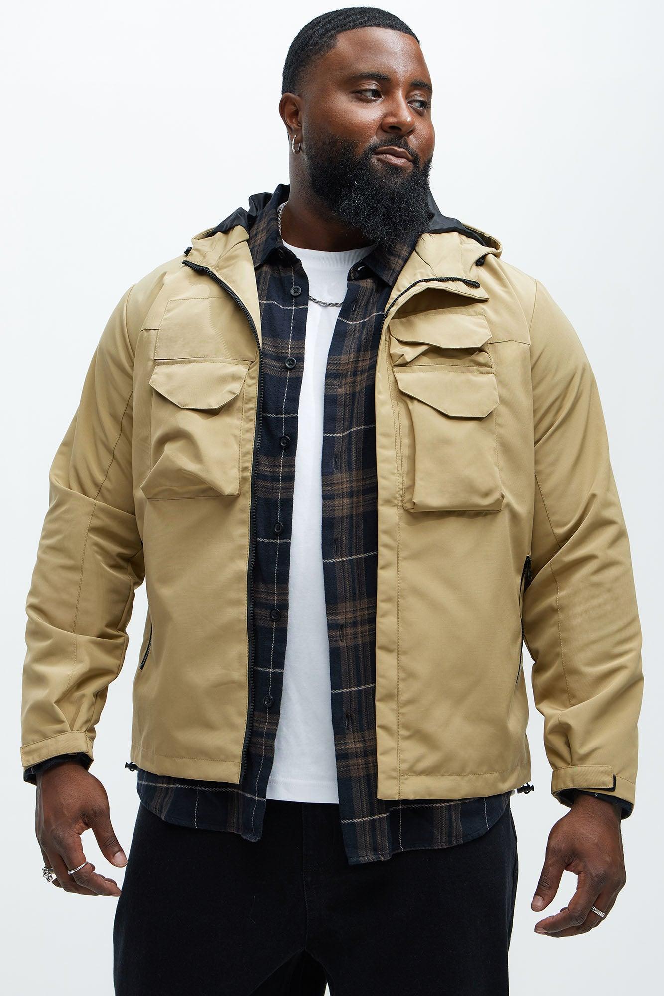 Centered 4 Pocket Anorak Jacket - Khaki Product Image