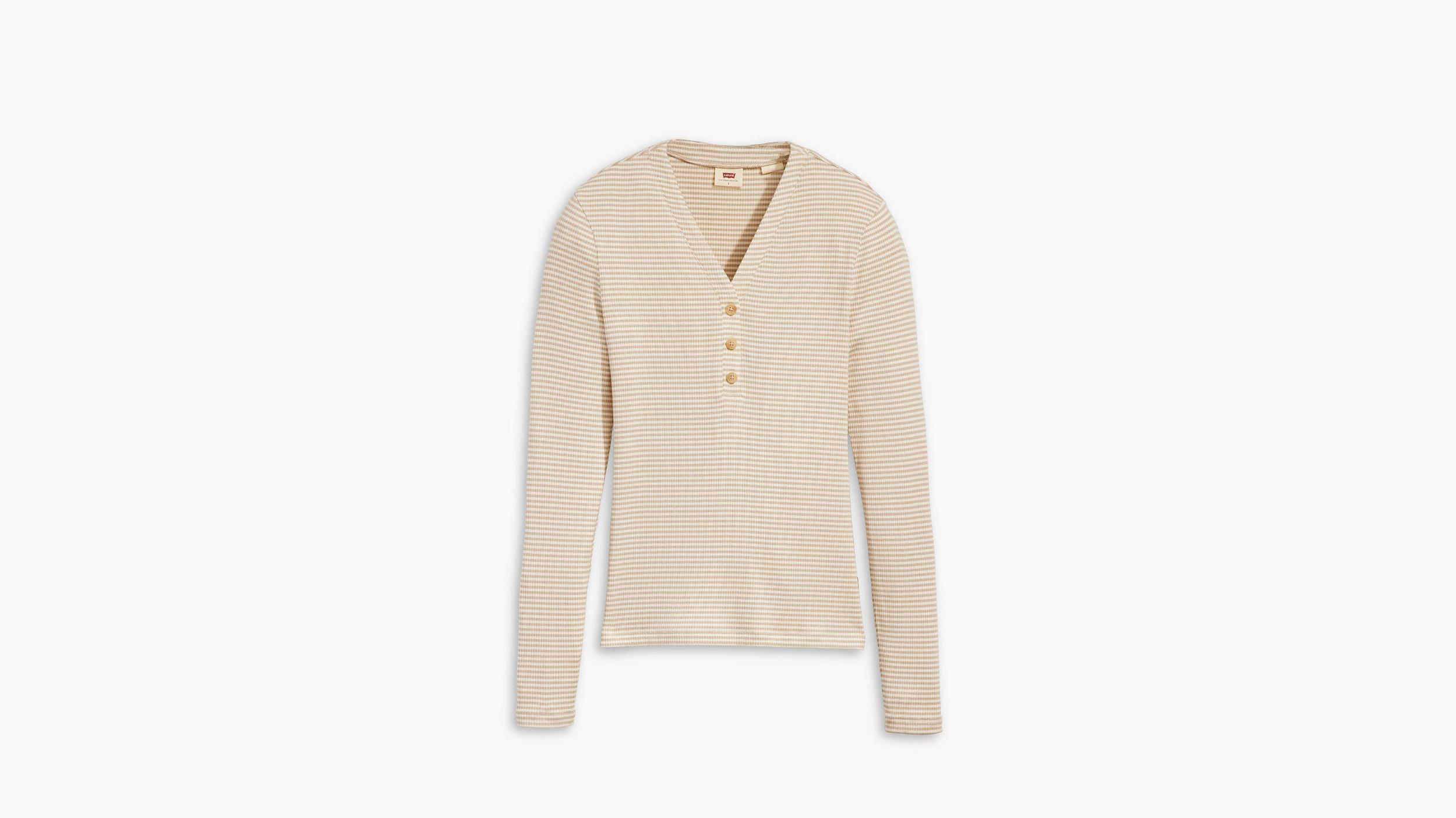 Striped Dreamy Henley Shirt Product Image