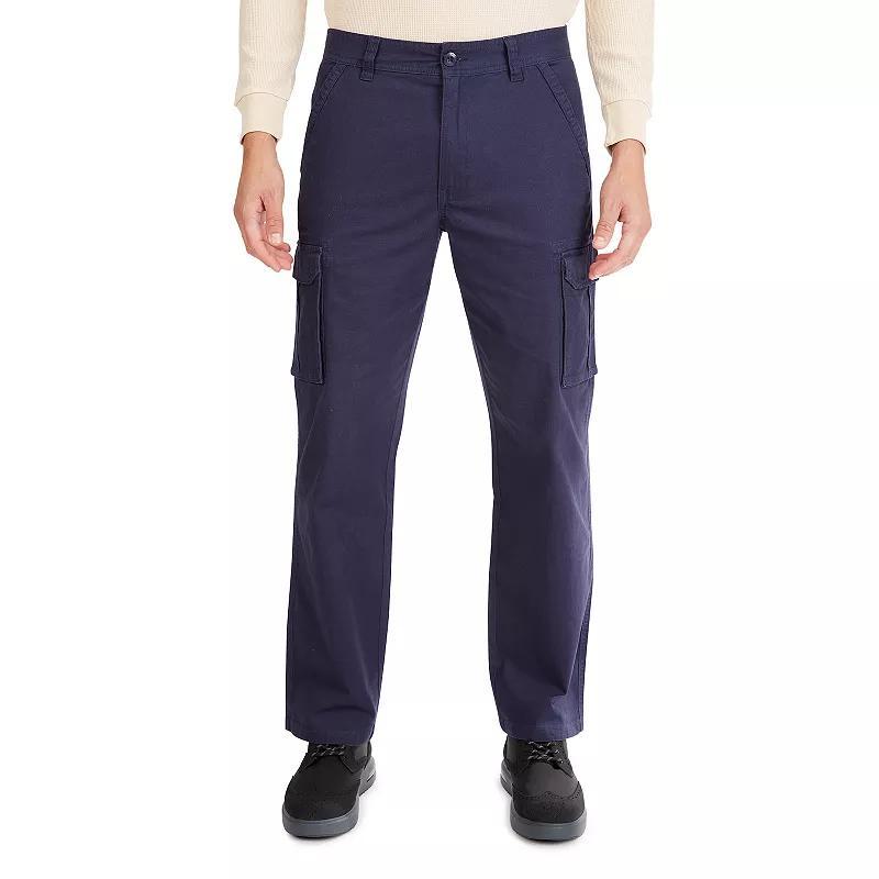 Men's Smith's Workwear Relaxed-Fit Stretch Canvas Cargo Pants, Size: 38X30, Black Olive Product Image