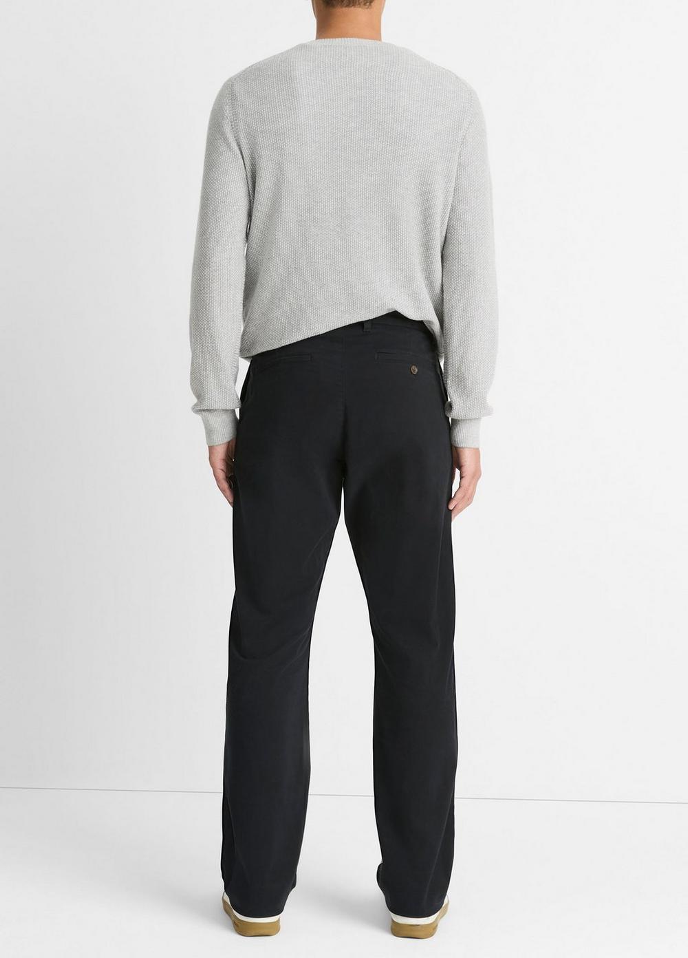 Mens Louie Relaxed Stretch-cotton Pant, Black, Size 30 Vince Product Image