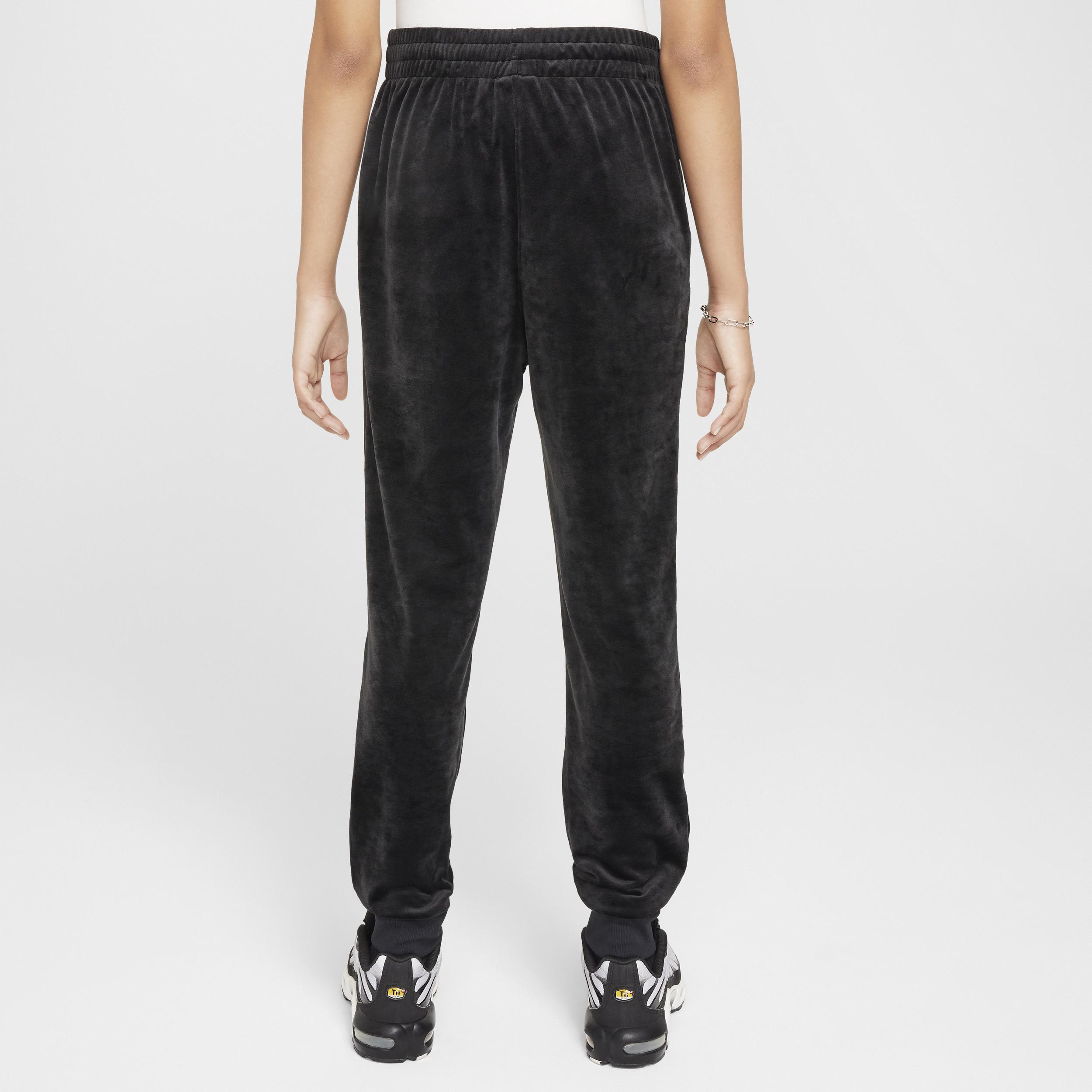 Nike Kids' Sportswear Velour Joggers in Black/Anthracite at Nordstrom Product Image