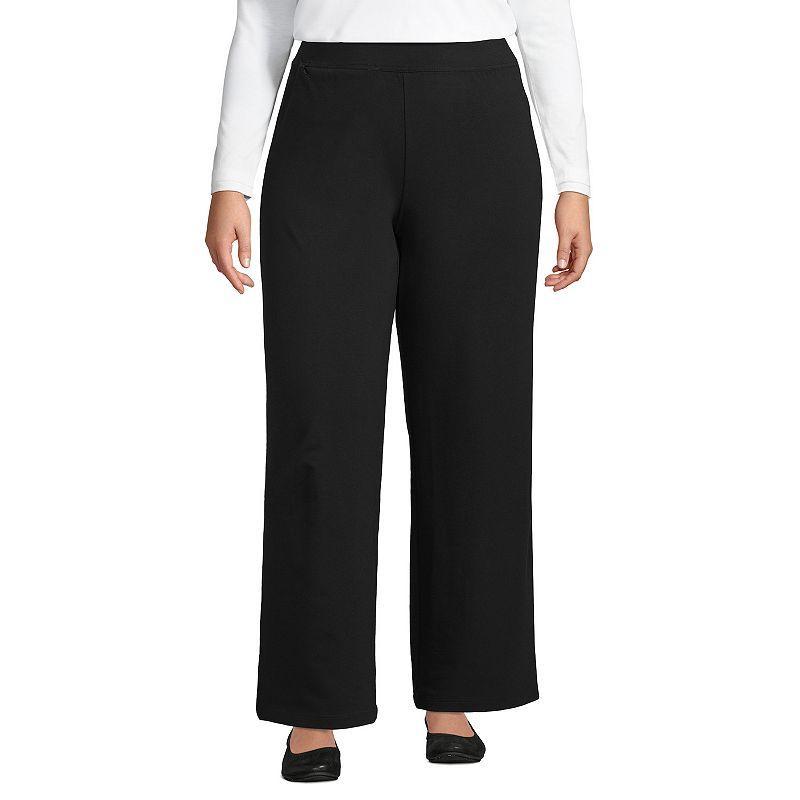 Plus Size Lands' End Starfish Mid Rise Wide Leg Pull On Pants, Women's, Size: 1XL, Spiced Rhubarb Product Image