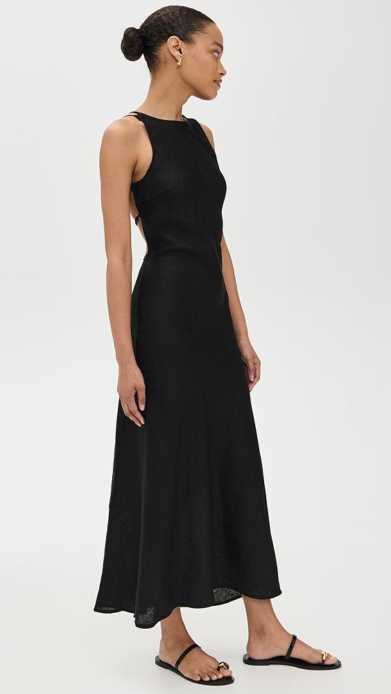 VRG GRL Opal Linen Maxi Dress Black | Shopbop Product Image