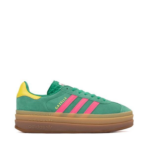 Womens adidas Gazelle Bold Athletic Shoe - Court / Lucid Pink / Pure Sulfur Product Image