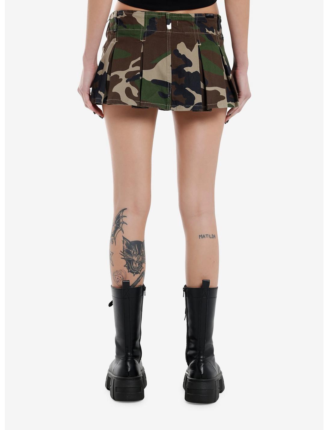 Camo Pleated Micro Skort Product Image