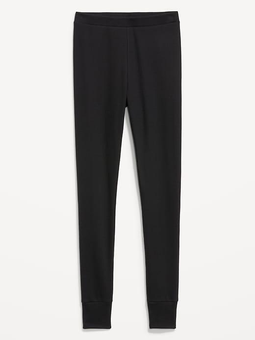 High-Waisted Waffle Pajama Leggings Product Image