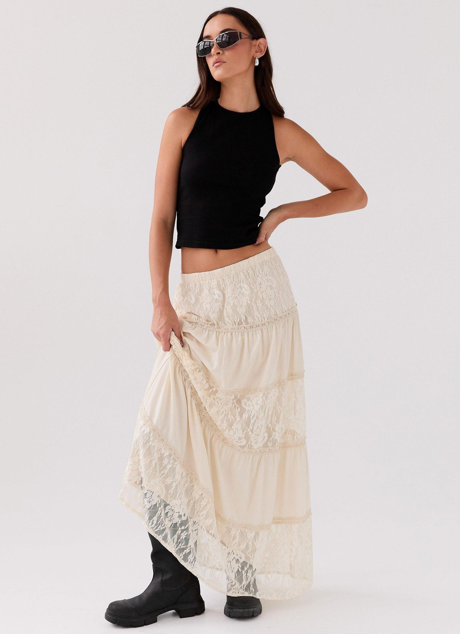 Loretta Maxi Skirt - Ivory Product Image