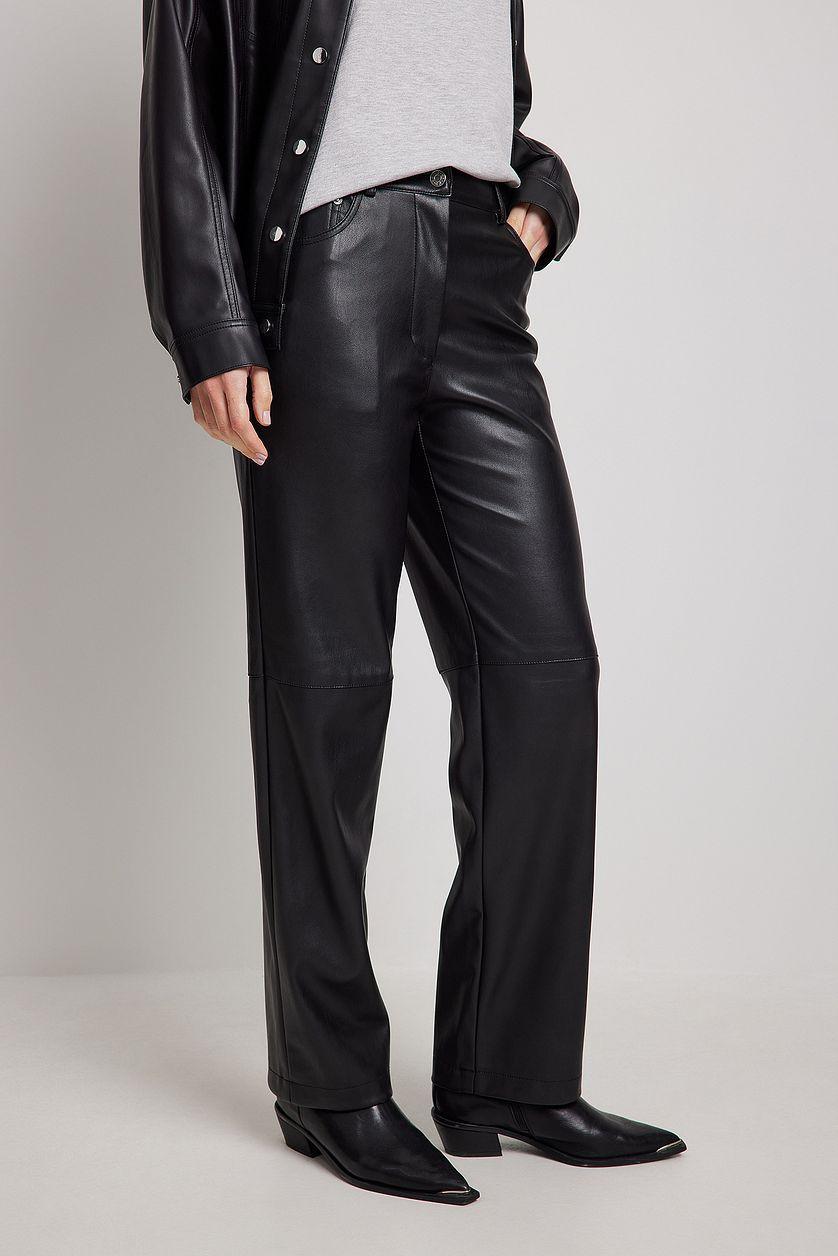 Straight PU Pants Product Image