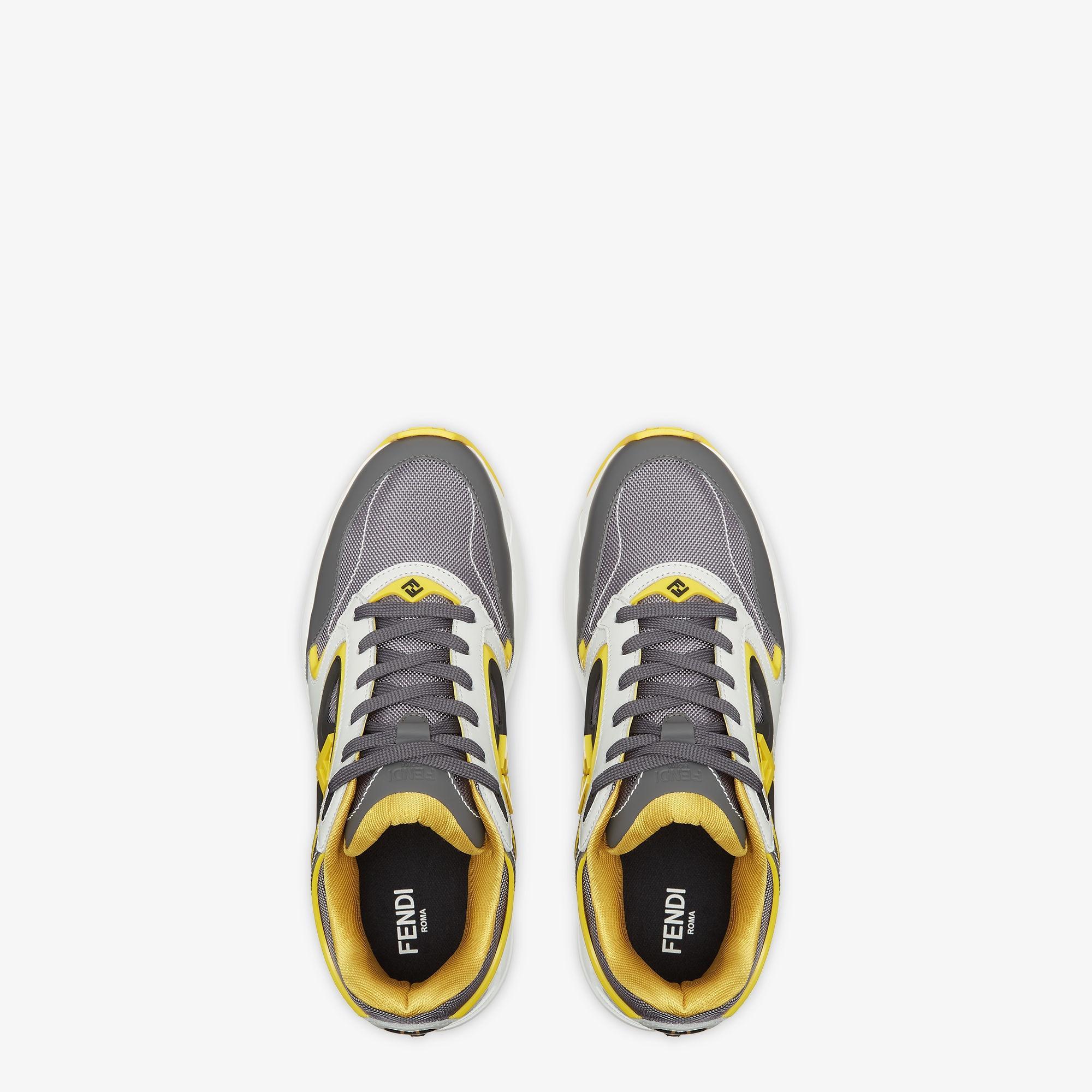 Fendi Forward sneakersGray mesh and gray leather low-tops Product Image