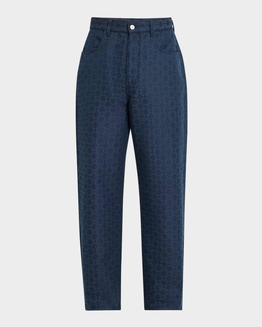 Mens Monogram Denim Pants Product Image