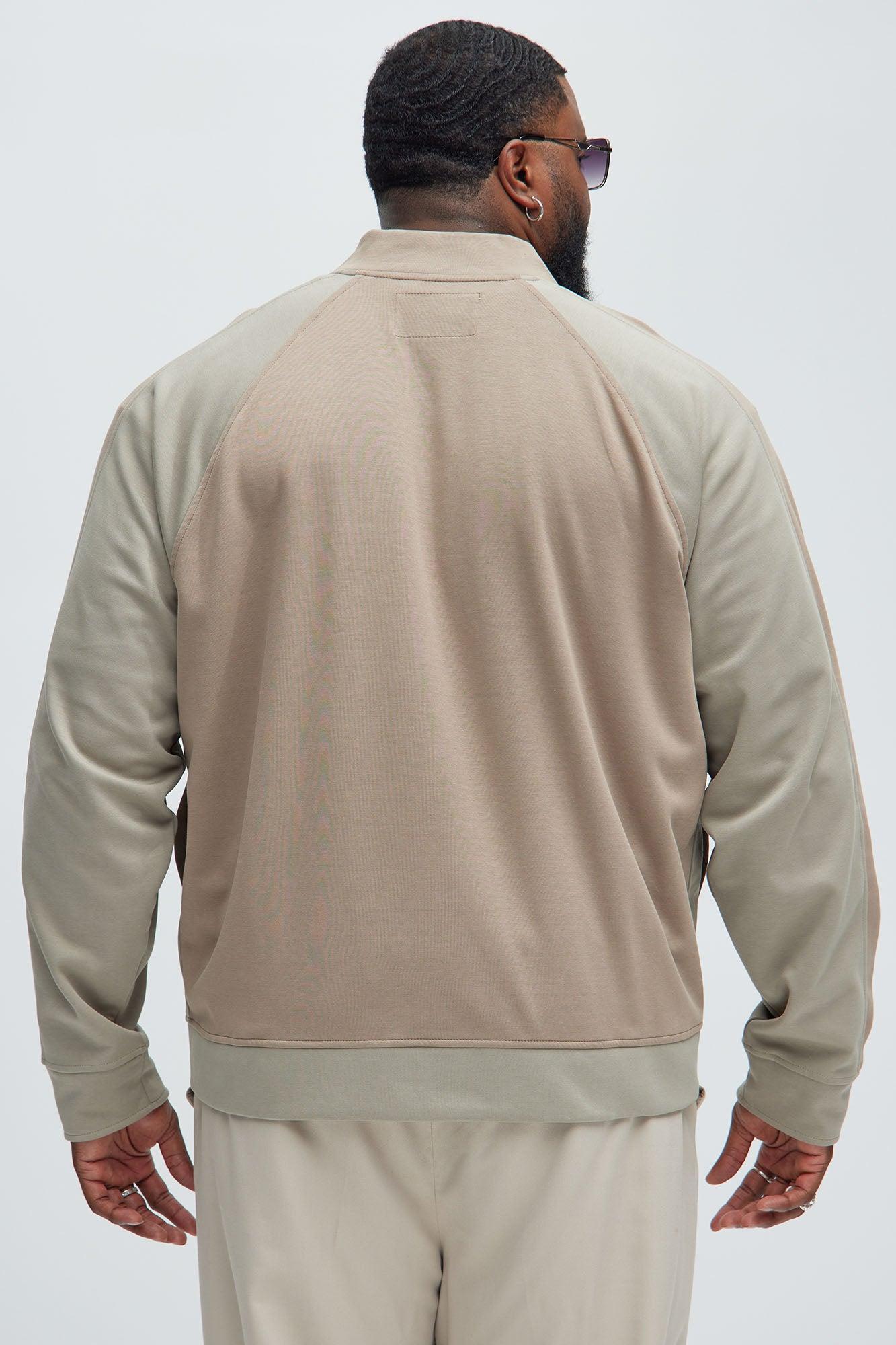 Ryan Interlock Bomber Jacket - Taupe Product Image