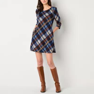 Jessica Howard Womens 3/4 Sleeve Shift Dress Product Image