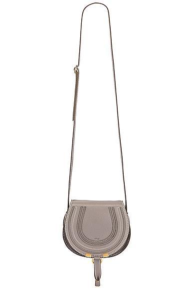 Small Marcie Grained Calfskin Saddle Bag Product Image