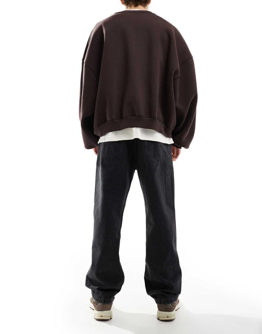 Pull&Bear baggy fit jeans in black  Product Image