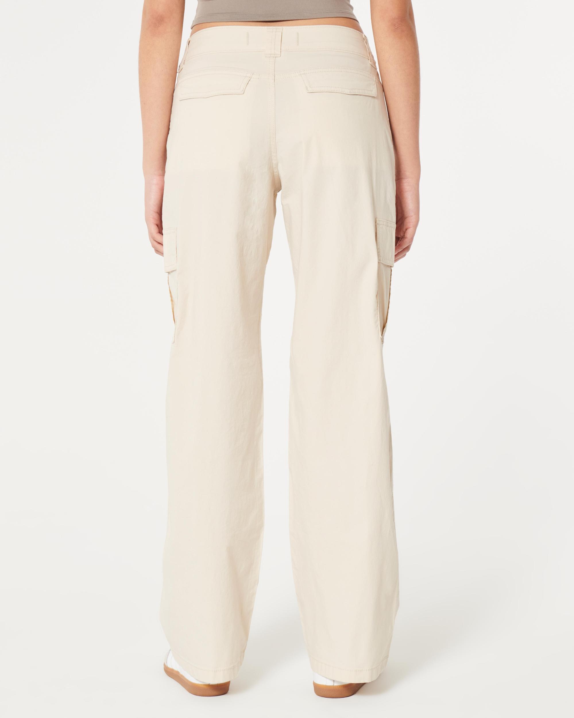 High-Rise Poplin Baggy Cargo Pants Product Image