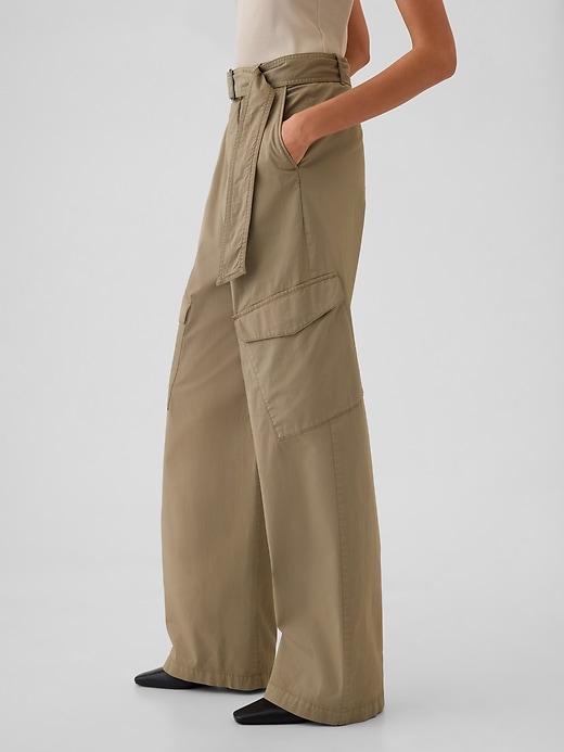 High Rise Baggy Cargo Trousers Product Image