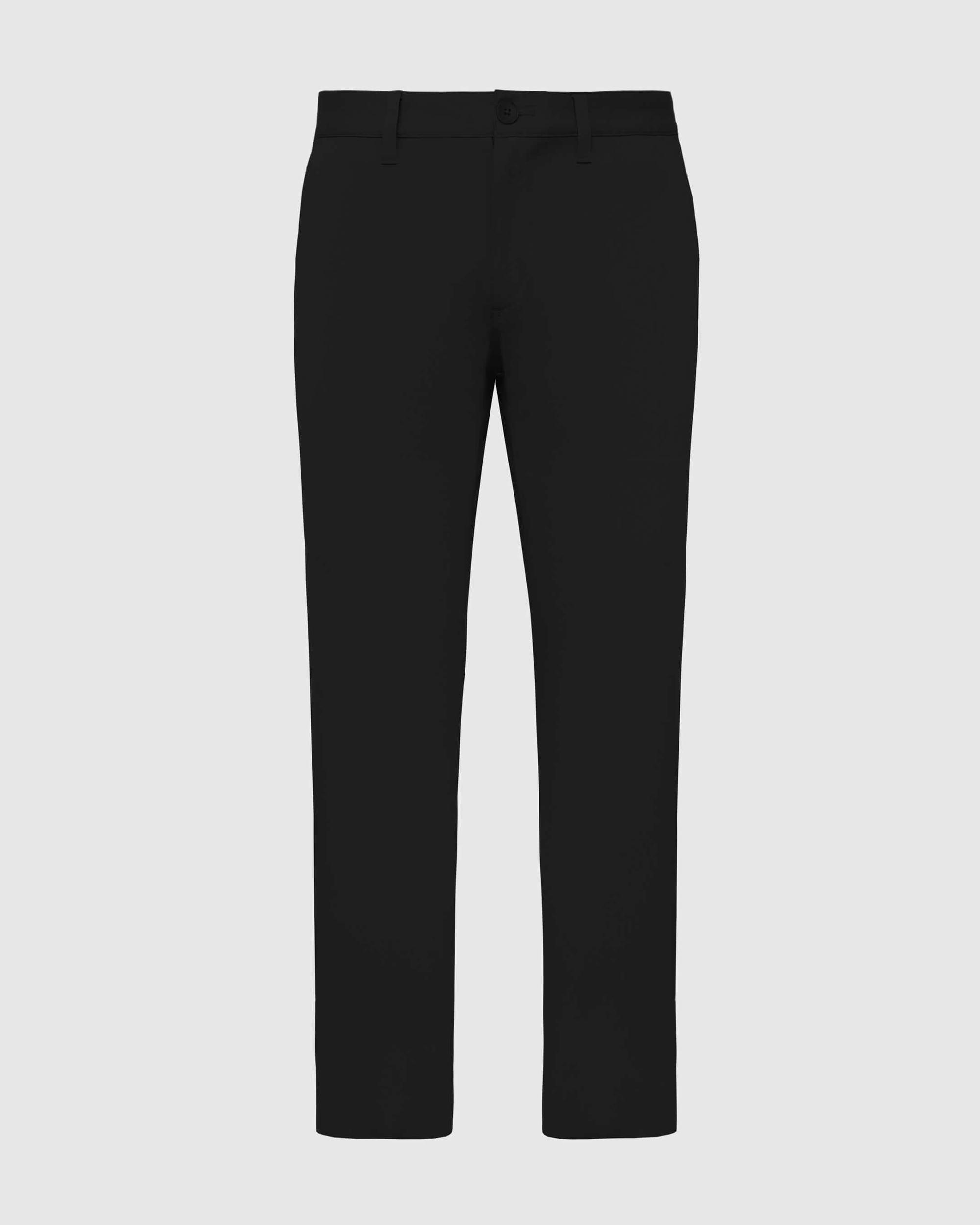 Black Straight Twill Chino Pant Product Image