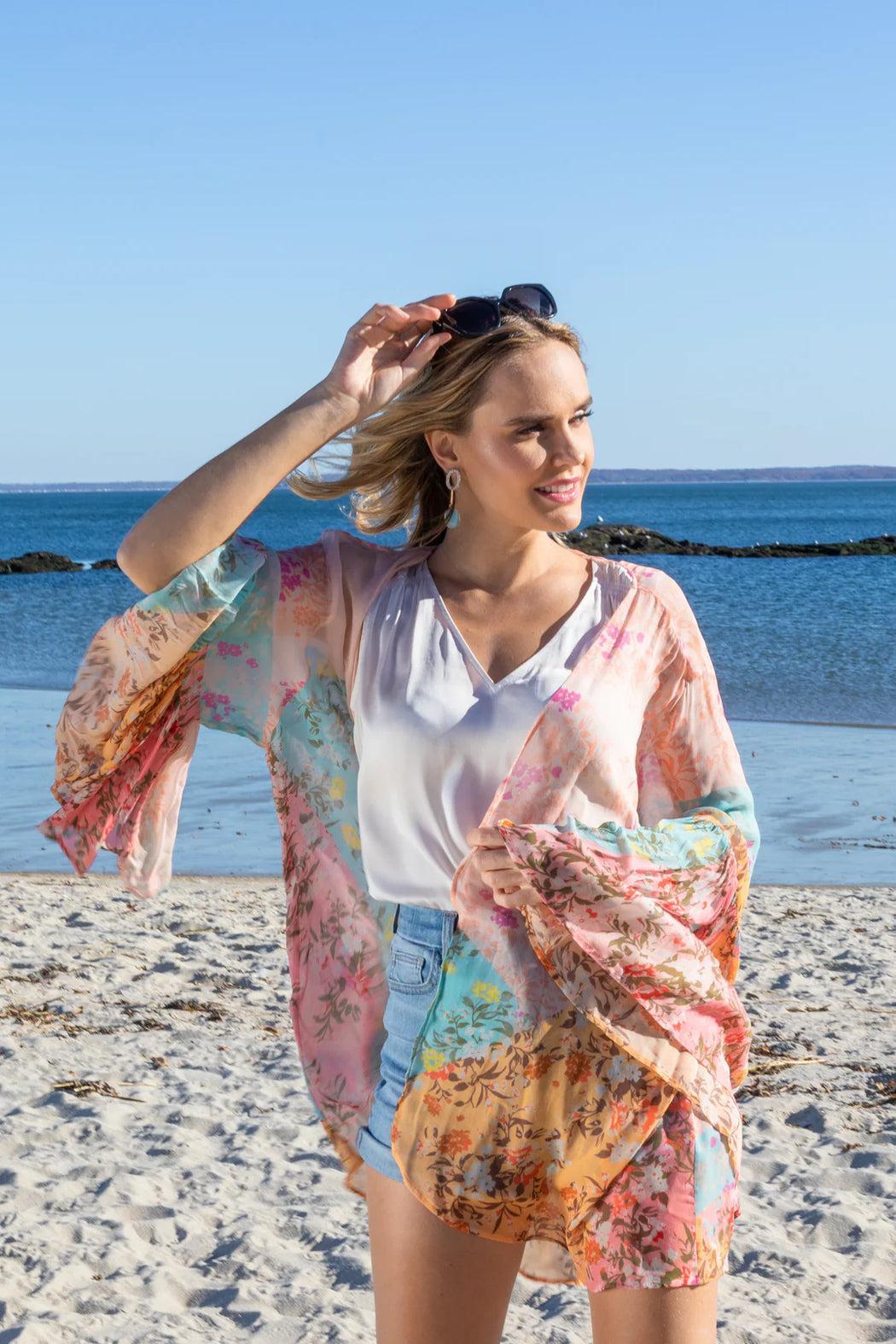 Mystical Garden Ruffle Sleeve Kimono Product Image