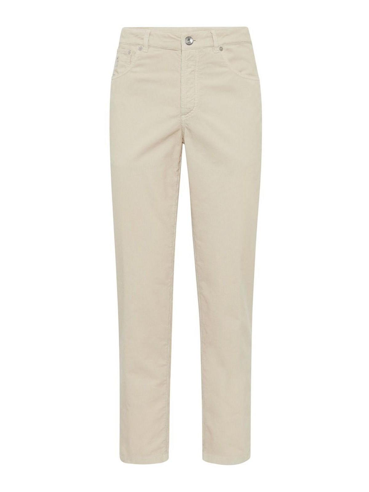 BRUNELLO CUCINELLI Corduroy Pants In Beige Product Image