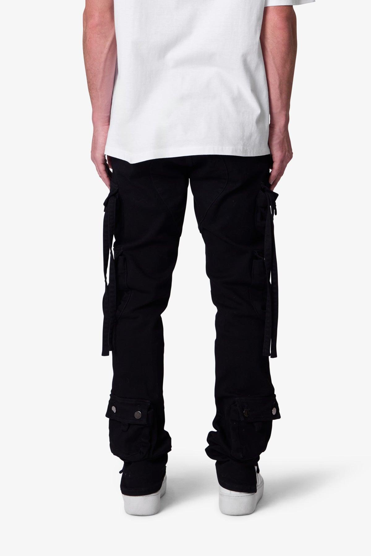 D152 Cargo Straight Denim - Black Product Image