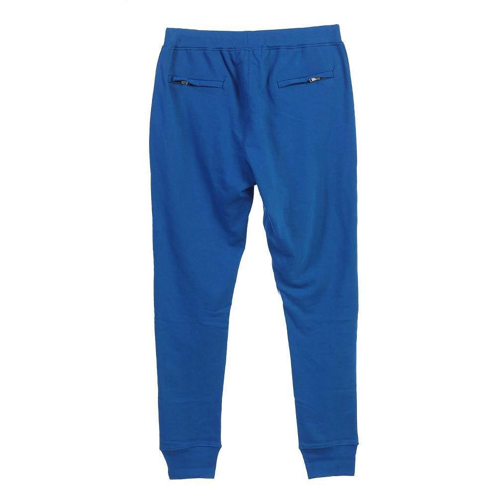 Gioberti Men's Marled Jogger Sweatpants with Elastic Drawstring Waist, Blue, Large Product Image