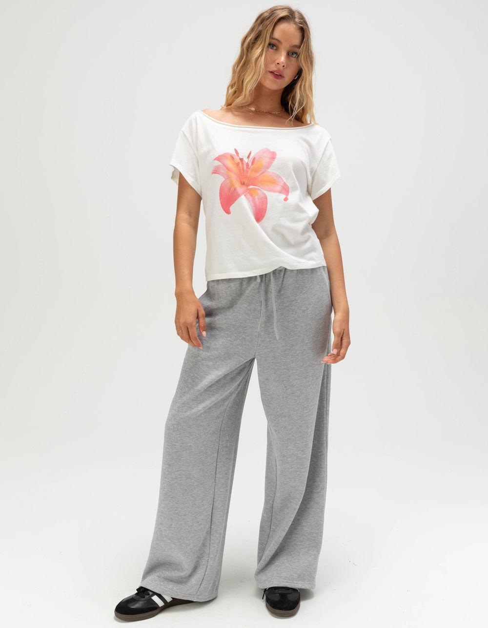 RSQ Womens Off The Shoulder Lily Tee - WHITE Product Image
