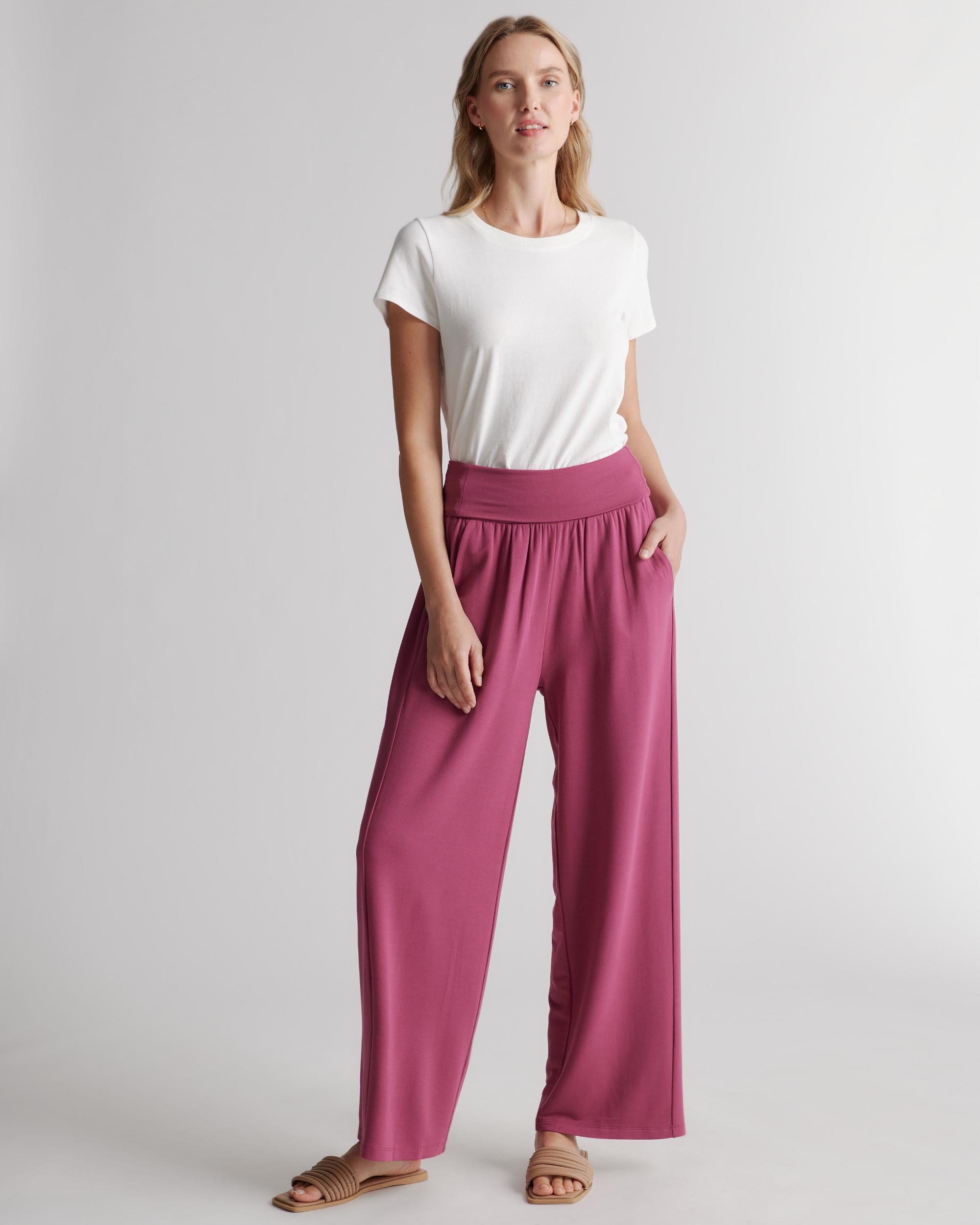Quince | Women's French Terry Modal Wide Leg Pants Lenzing Modal Product Image