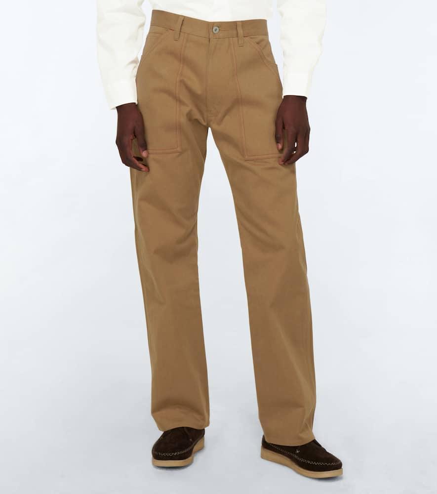 JUNYA WATANABE Straight-fit Cotton Chino Pants In Beige Product Image