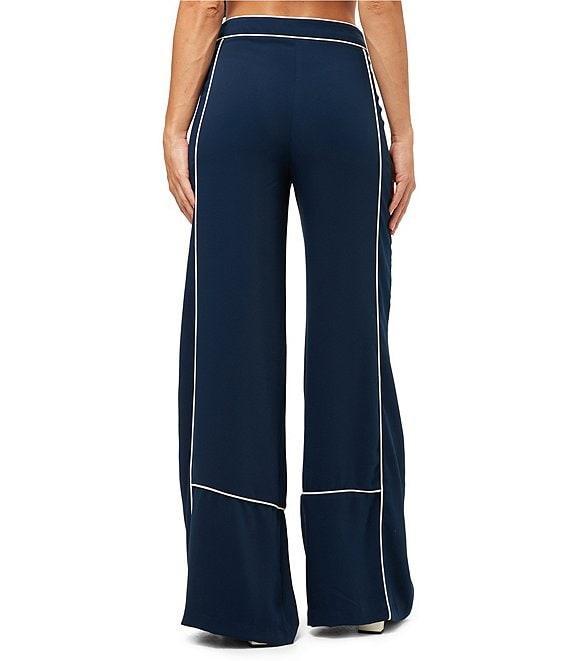 Trina Turk Rivals Mid Rise Wide Leg Pants Product Image