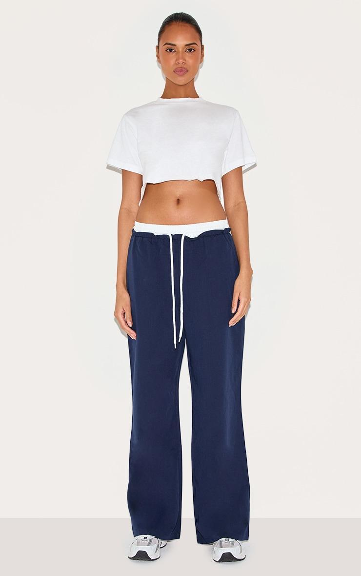 Cotton White Oversized Crop T-Shirt Product Image