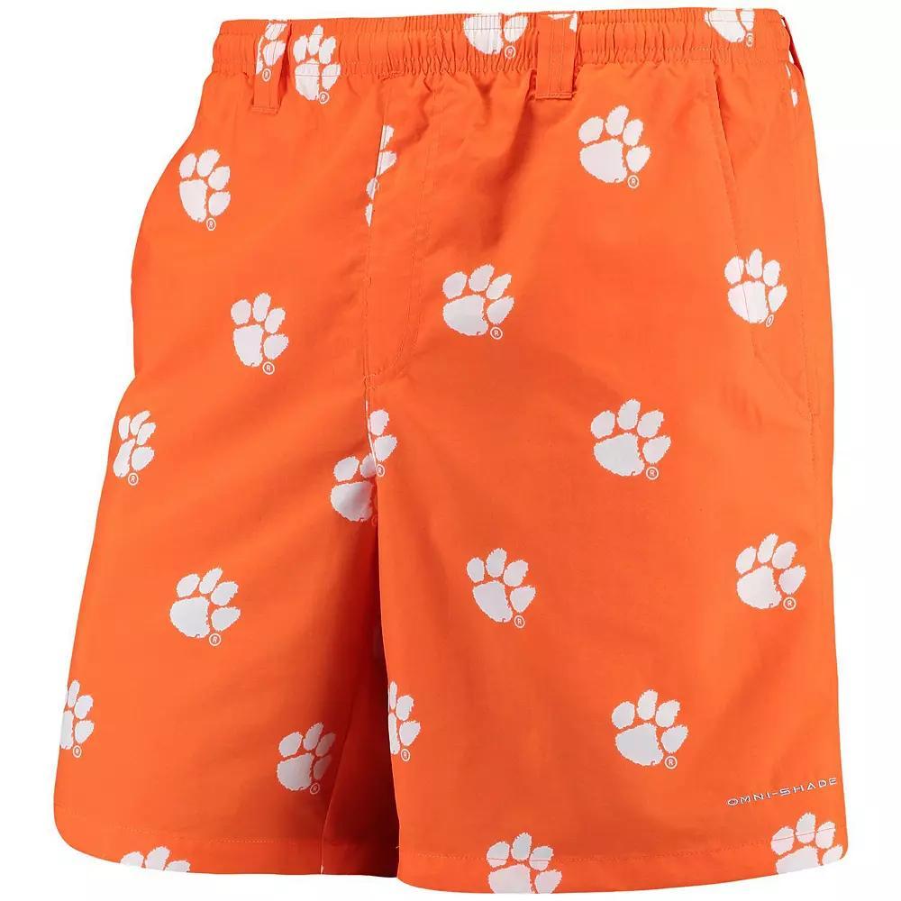 Men's Columbia PFG Orange Clemson Tigers Backcast II 8" Omni-Shade Hybrid Shorts, Size: XL Product Image