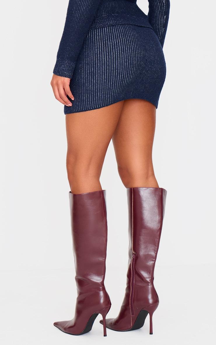 Indigo Two Tone Foldover Micro Mini Skirt Product Image