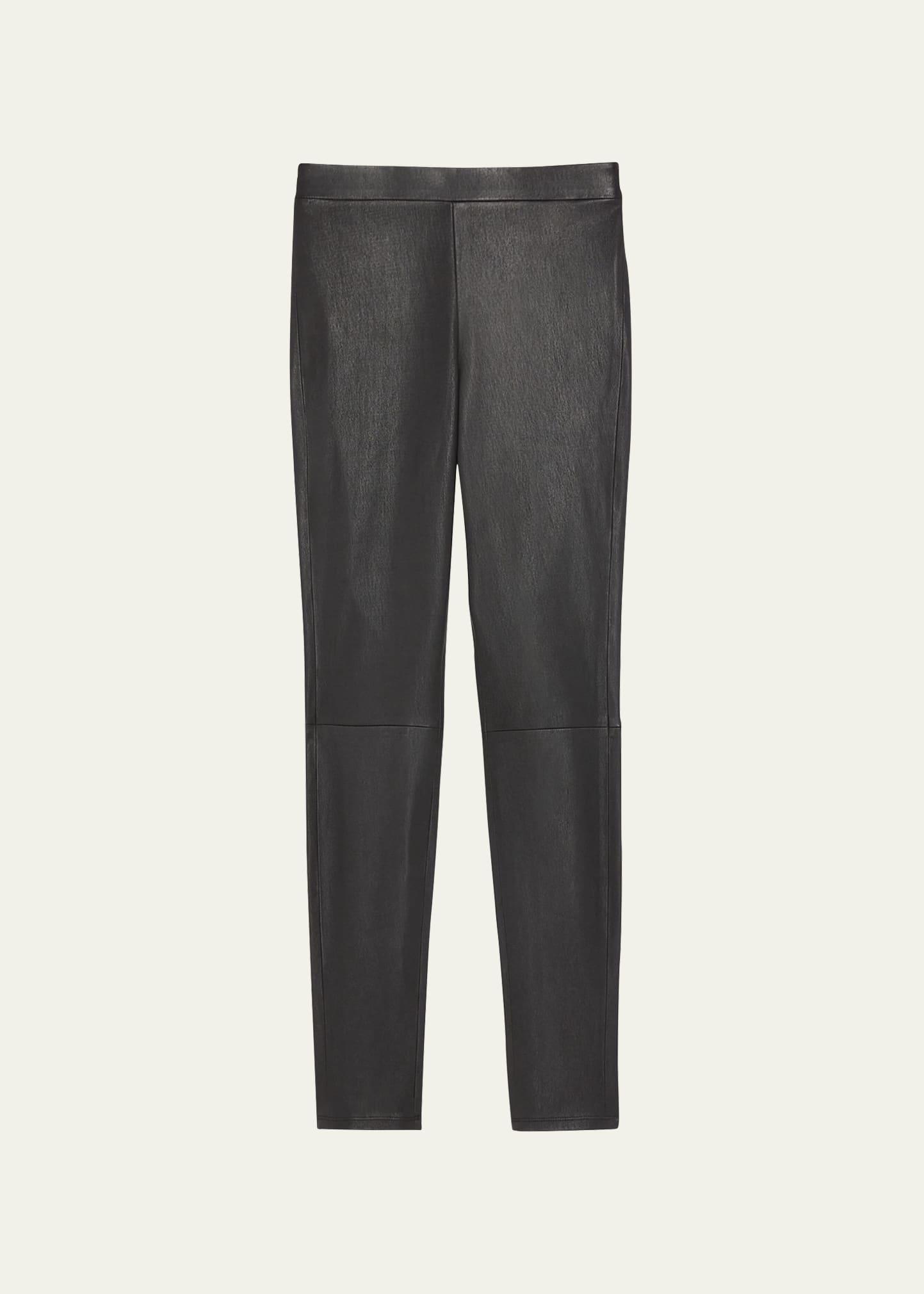 Womens Pull-On Leather Leggings Product Image