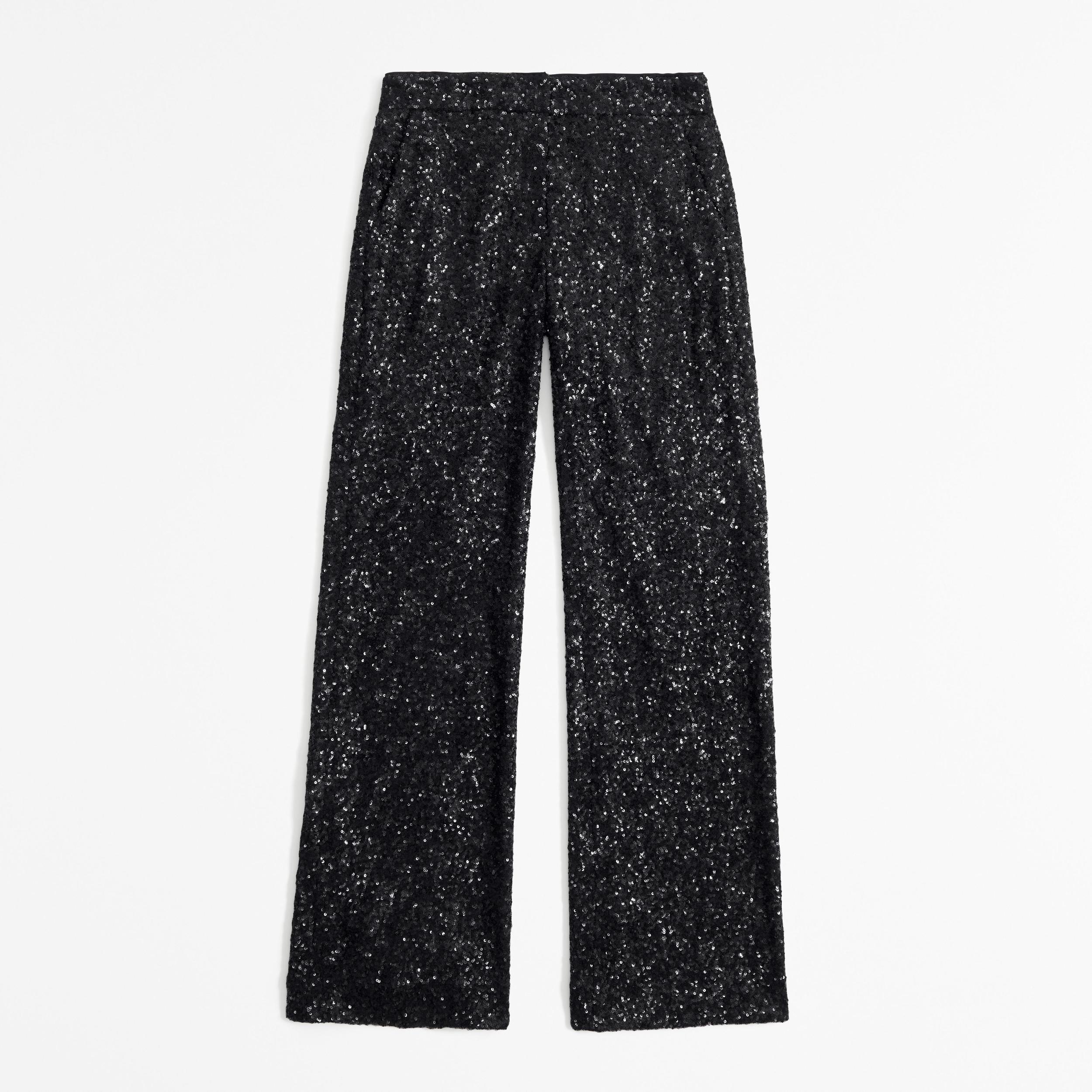 Low Rise Sequin Wide Leg Pant Product Image