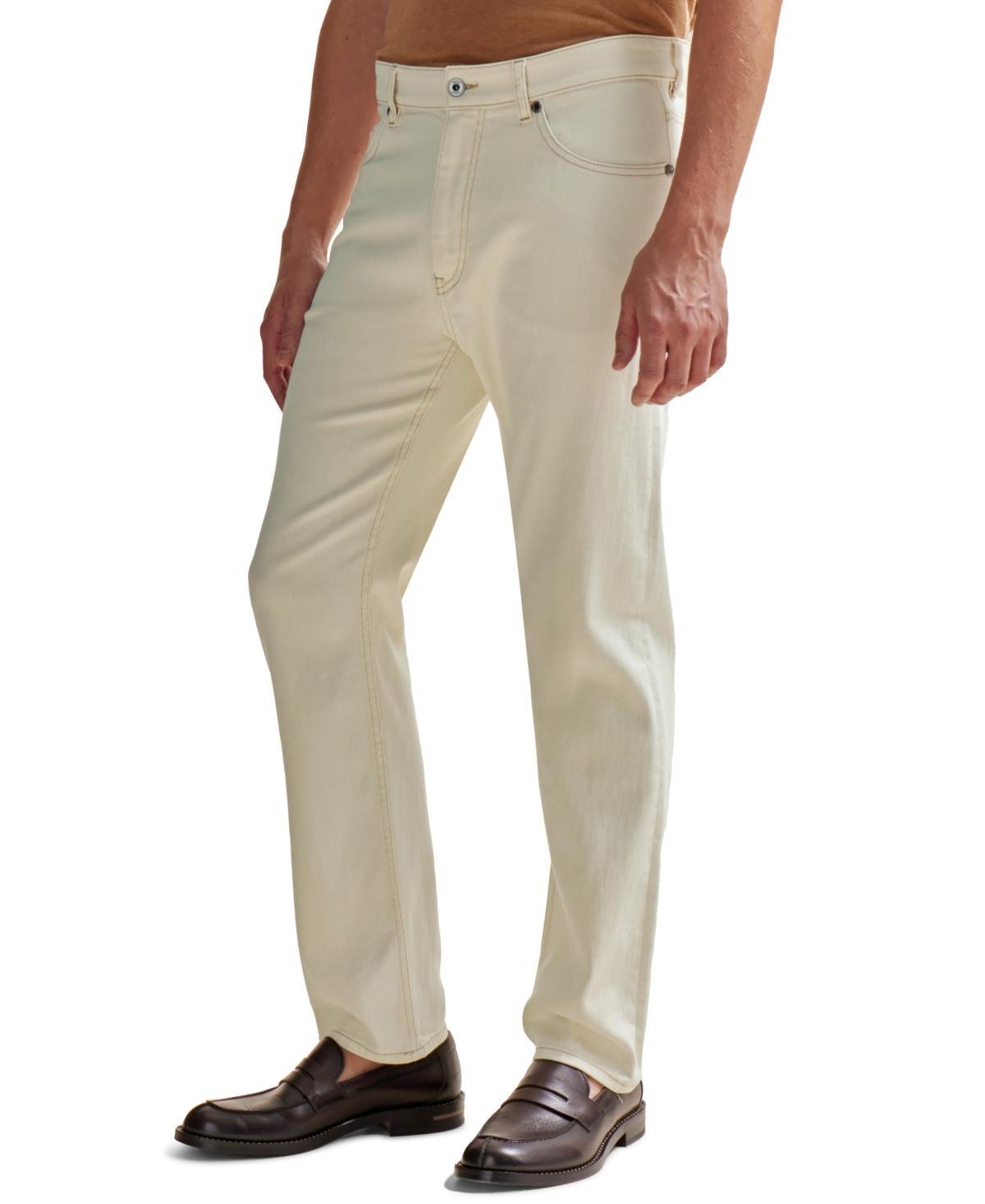 HUGO BOSS Men's Westwego Regular Straight Fit Jeans In Light Beige In Open Beige Product Image