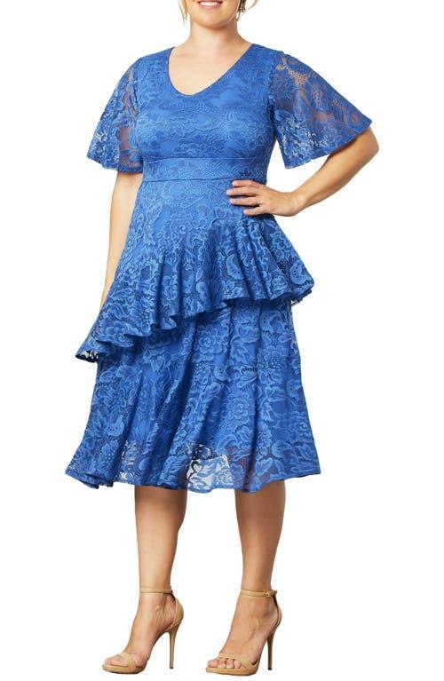 Womens Plus Size Lace Affair Tiered Cocktail Dress Product Image