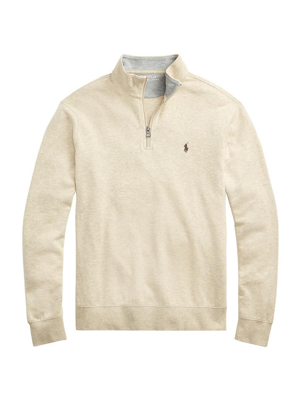 Polo Ralph Lauren Men's Double Knit Jersey Half Zip Pullover in Jamaica Heather at Nordstrom, Size X-Large Product Image
